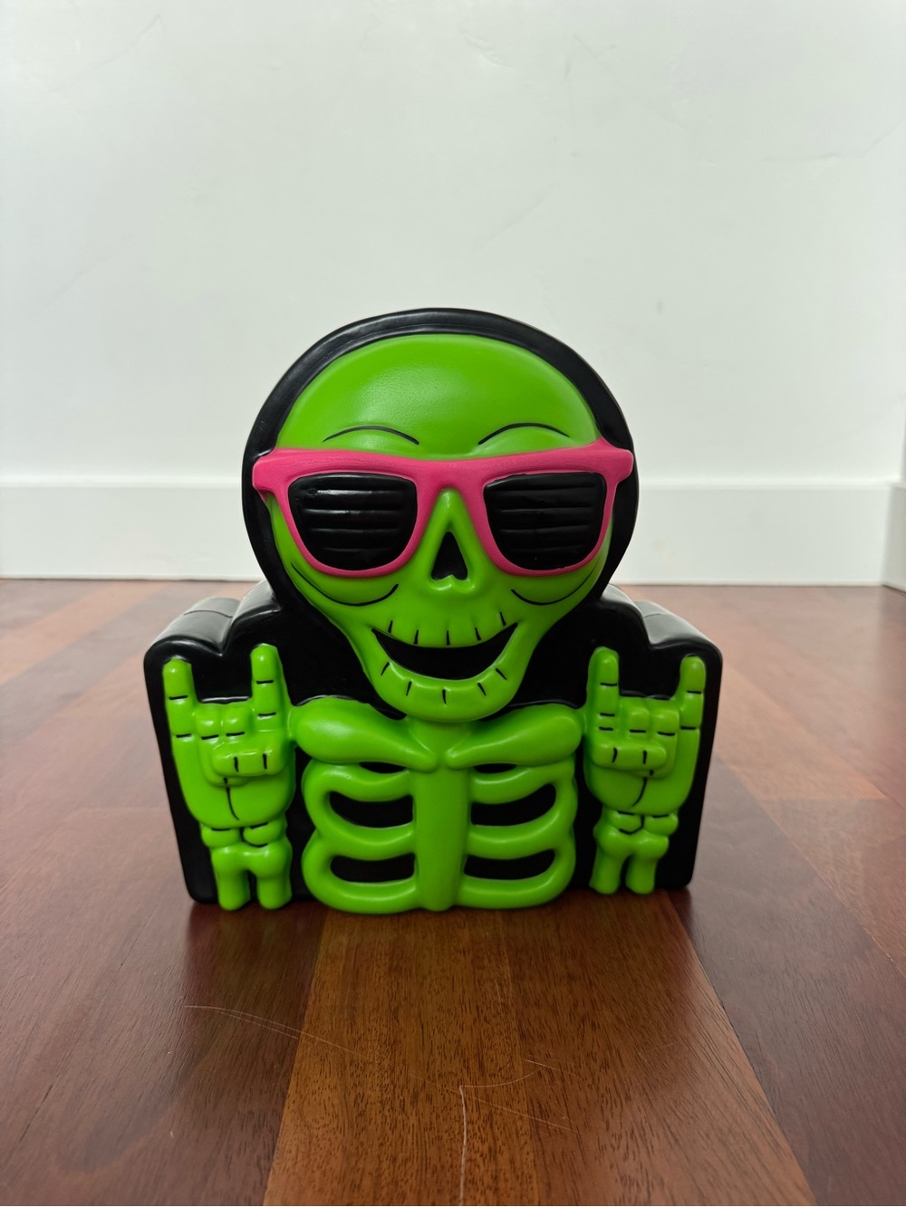 Green Skeleton with Pink Sunglasses - Halloween decor
